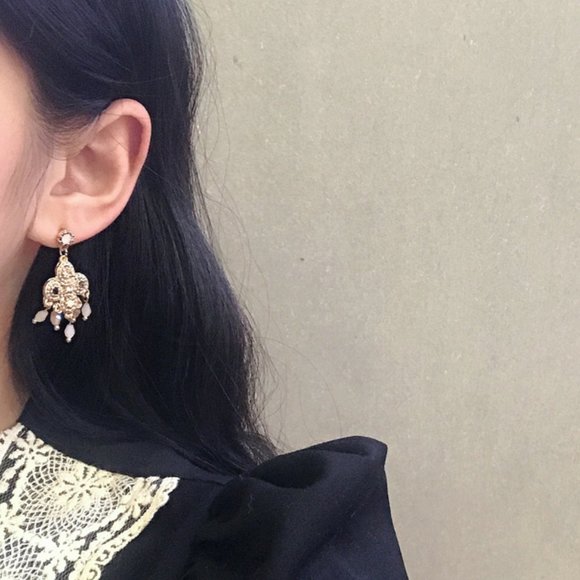 💙 Bobo Tassel Drop Earrings Charm Stone - Picture 6 of 11